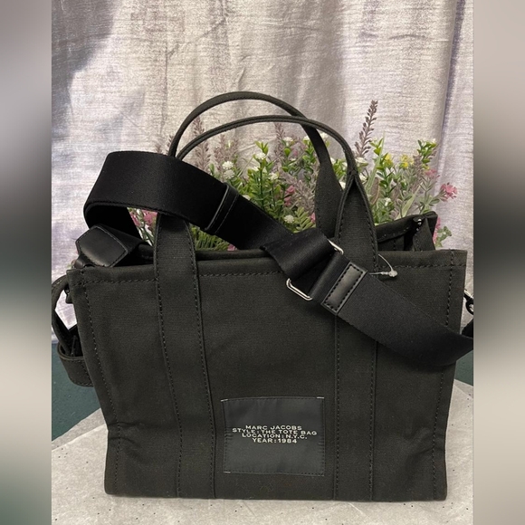 New The Canvas Medium Tote Bag Color Black With handel - Picture 3 of 4
